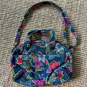 Vera Bradley Falling Flowers cotton satchel